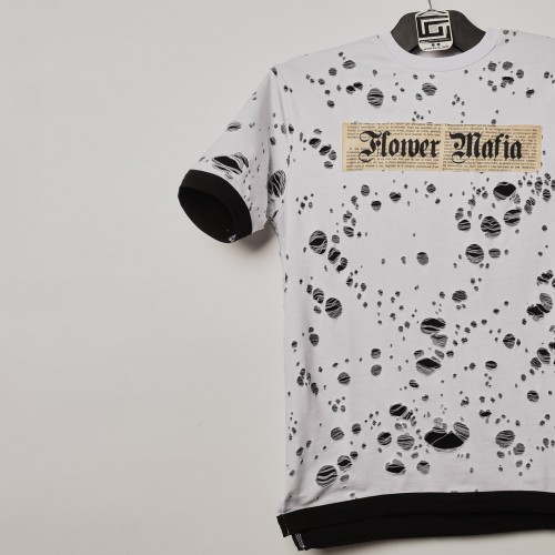 تيشرت Flower Mafia خامة اكثر من ممتازة بفصال مميز Relaxed ابيض 