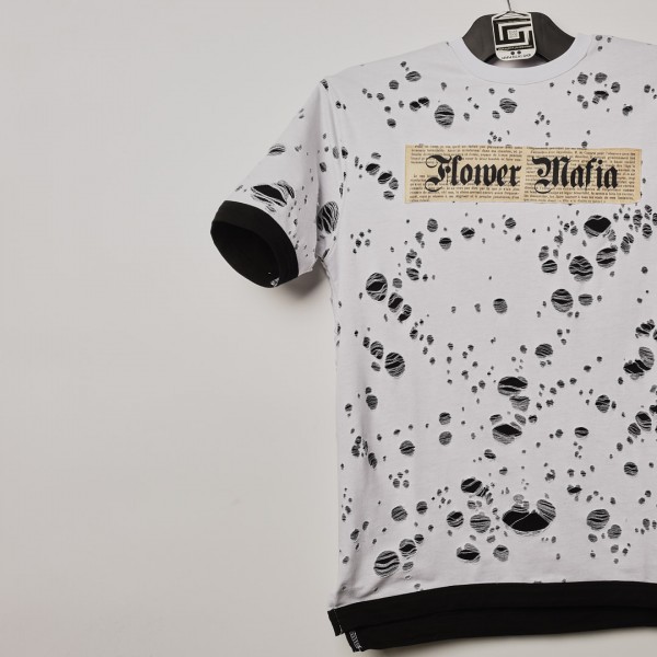 تيشرت Flower Mafia خامة اكثر من ممتازة بفصال مميز Relaxed ابيض 