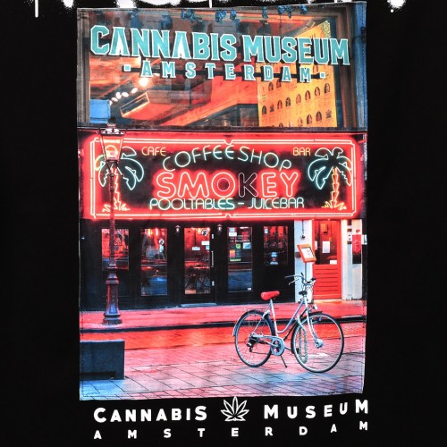 تيشرت خامة عالية الجودة بفصال مميز AMSTERDAM  اسود اللون