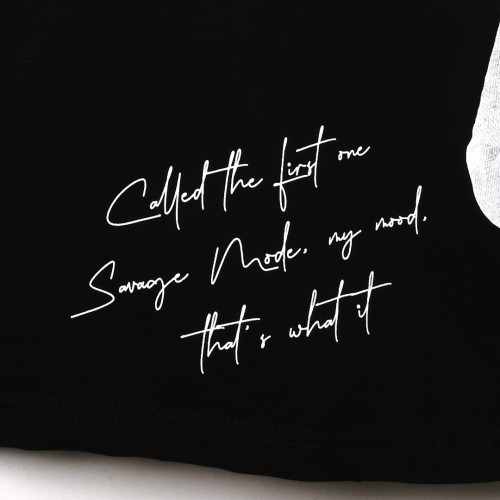 الخامة القطنية العالية الجودة بفصال الاوفر سايز 21 SAVAGE اسود 