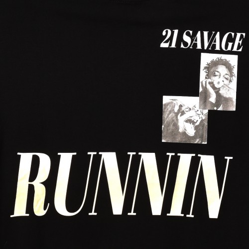 الخامة القطنية العالية الجودة بفصال الاوفر سايز 21 SAVAGE اسود 