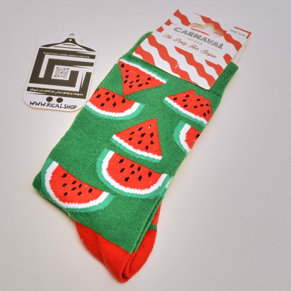 الجوارب اللطيفة الملونة  البطيخ ^_^ الرقي 