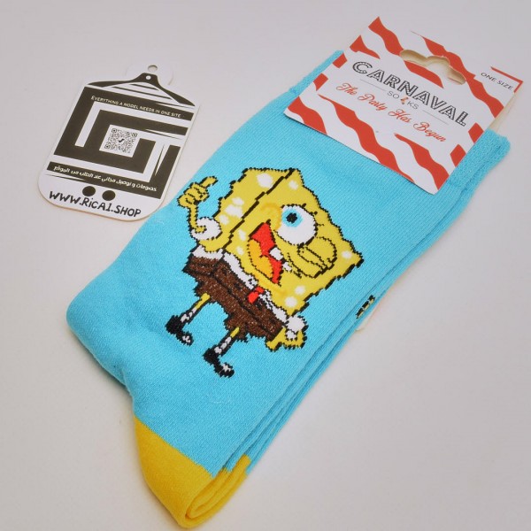 الجوارب اللطيفة الملونة  سبونج بوب 