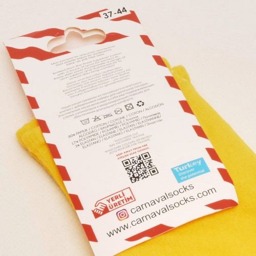 الجوارب الشهيرة carnaval  - اصفر موز