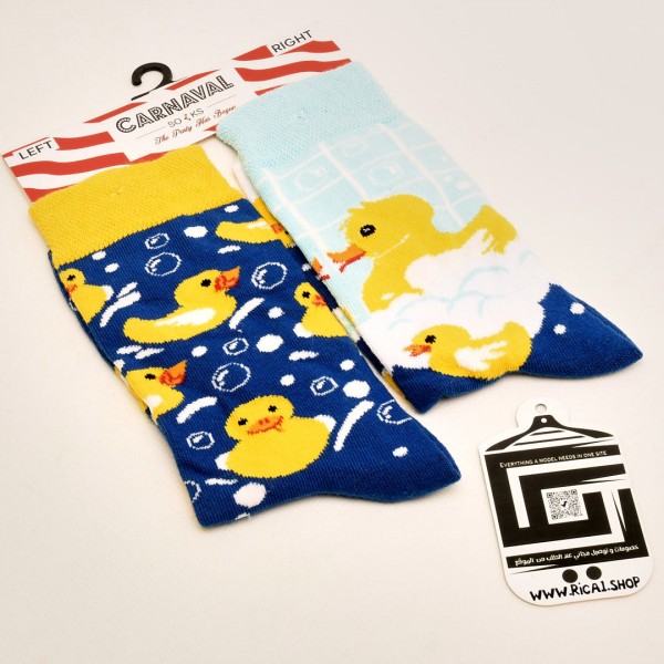 جوارب ملونة carnaval تباين شكلي بين اليمين واليسار كتكوت 