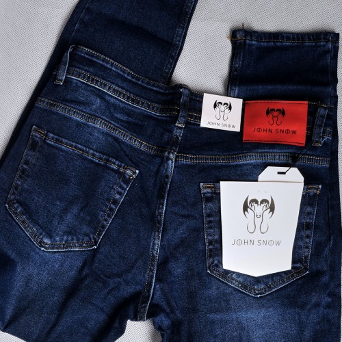 جينز john snow حركة خفيفة  سلم فت ليكرا حبري كاحت