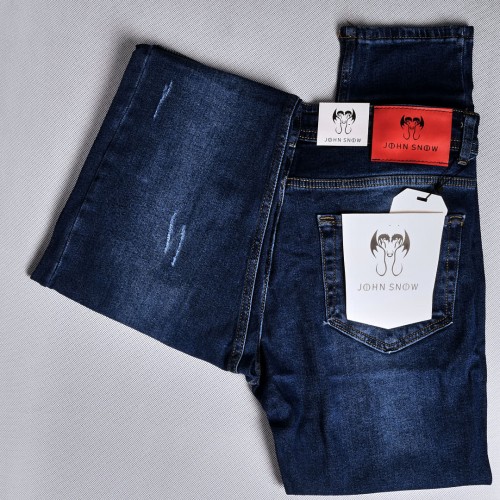 جينز john snow حركة خفيفة  سلم فت ليكرا حبري كاحت