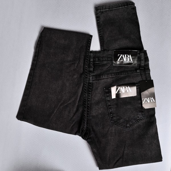 جينز zara  هادئ ليكرا خامة متقدمة سلم فت نفطي اللون