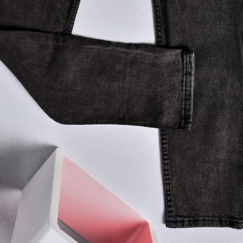 جينز zara  هادئ ليكرا خامة متقدمة سلم فت نفطي اللون