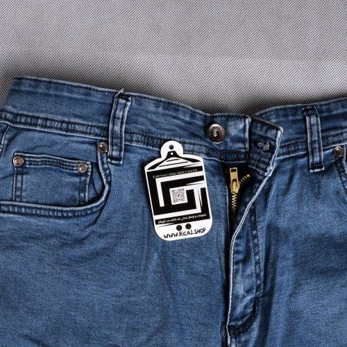 جينز brioni هادئ خامة متقدمة  سلم فت ليكرا باللون السمائي