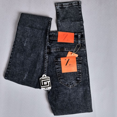 جينز zara port هادئ خامة متقدمة كاحت سلم فت ليكرا باللون الازرق الكاحت