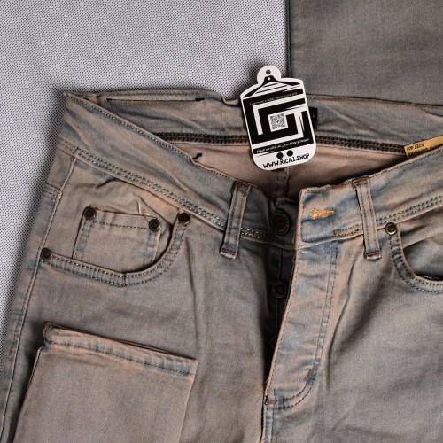 جينز Fair black هادئ سلم فت ليكرا باللون الرصاصي المغسول