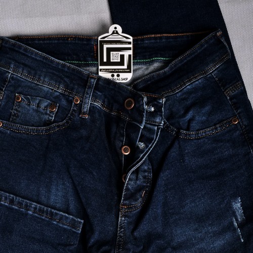 جينز denim حركة خفيفه كاحت سلم فت ليكرا باللون الحبري الغامق