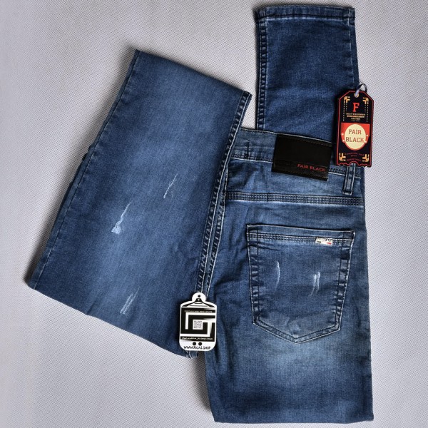 جينز Fair black حركة خفيفه سلم فت ليكرا باللون الازرق