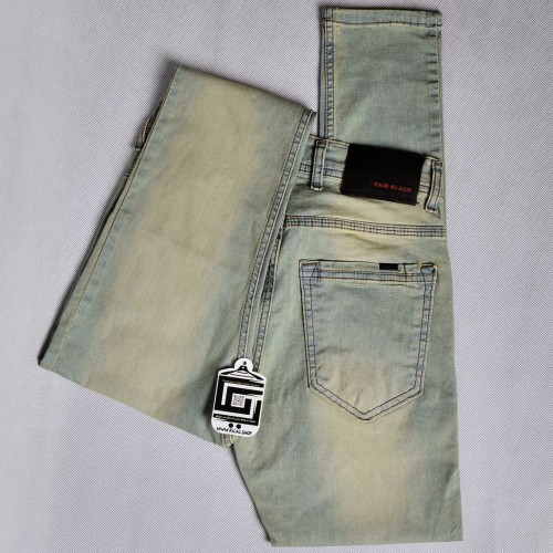 جينز Fair black هادئ سلم فت ليكرا باللون السمائي المغسول