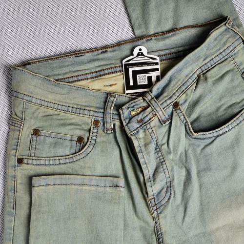 جينز Fair black هادئ سلم فت ليكرا باللون السمائي المغسول