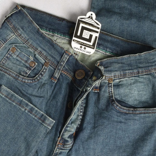 جينز Fair black هادىء سلم فت ليكرا  باللون الازرق