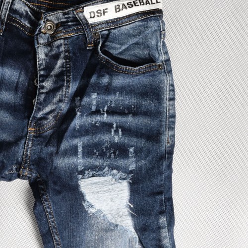 بنطلون جينز خامة درجة اولى فصال تركي بحركات مميزة بادق التفاصيل , باللون الازرق