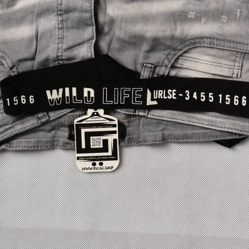 بنطلون جينز خامة درجة اولى فصال تركي بحركات مميزة بادق التفاصيل , باللون الرصاصي