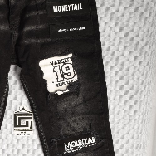 بنطلون جينز خامة درجة اولى فصال تركي بحركات مميزة بادق التفاصيل , باللون الرصاصي النفطي