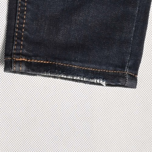 بنطلون جينز سلم فت خصر نورمال حركة بسيطة  باللون الازرق الغامق 