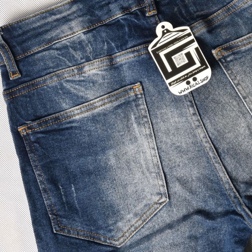 بنطلون فصال حركي وخامة تركية ممتازة جدا تايب/1   Slim Fit Armali  باللون الازرق الكاحت