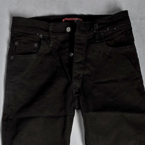 جينز zara port هادئ خامة متقدمة  سلم فت ليكرا اسود