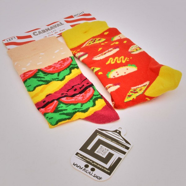 جوارب ملونة carnaval تباين شكلي بين اليمين واليسار - برجر 