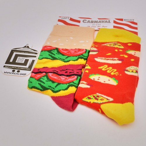 جوارب ملونة carnaval تباين شكلي بين اليمين واليسار - برجر 