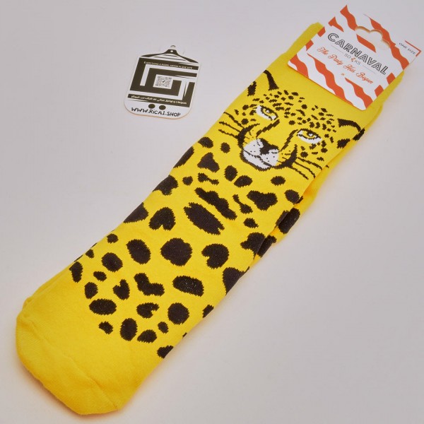 الجوارب الملونة الشهيرة carnaval  النمر - اصفر