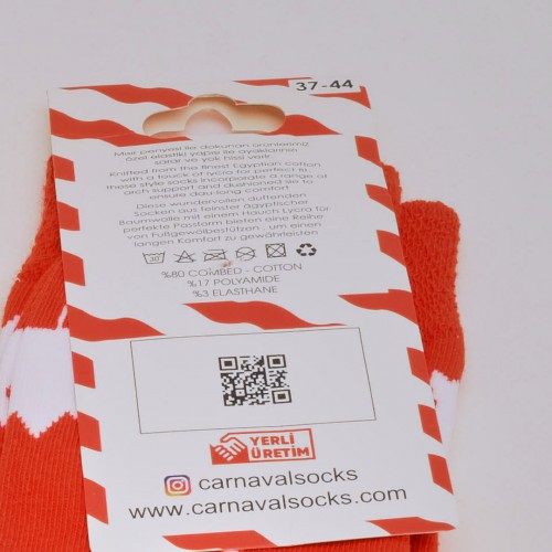 الجوارب الملونة الشهيرة carnaval  احمر اوراق الخريف