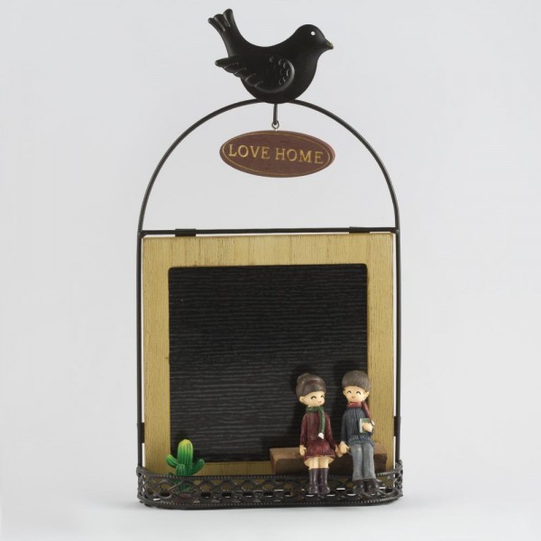 مجسم لطيف زوجين يجلسان  على مقعد تمثال (عالي الجودة)