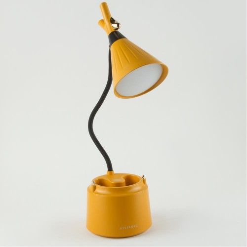 هدية - ضوء ليلي لسطح المكتب قابل لإعادة الشحن باللون الاصفر