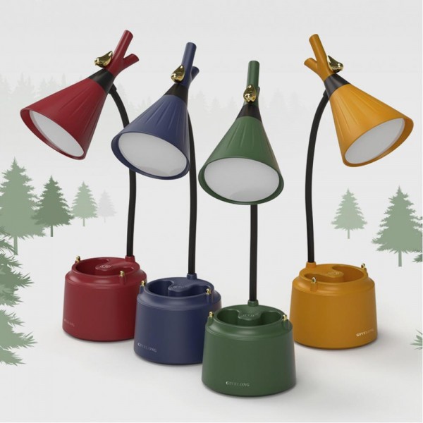 هدية - ضوء ليلي لسطح المكتب قابل لإعادة الشحن باللون الاصفر