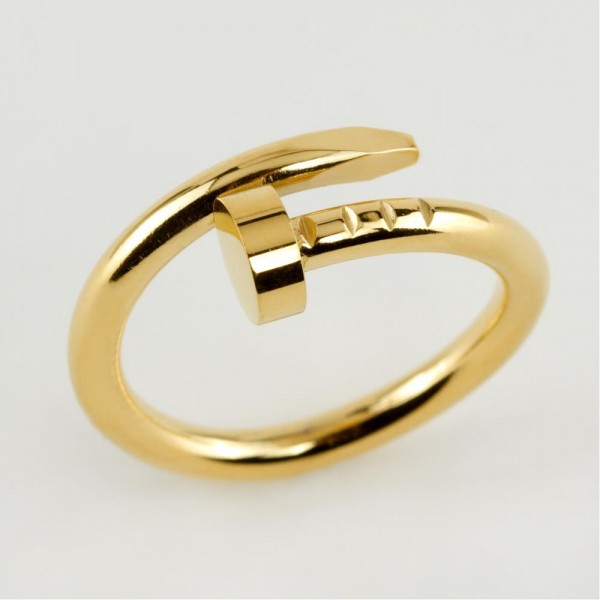 خاتم فولاذي فاخر مرصع ذهبي - جودة عالية 