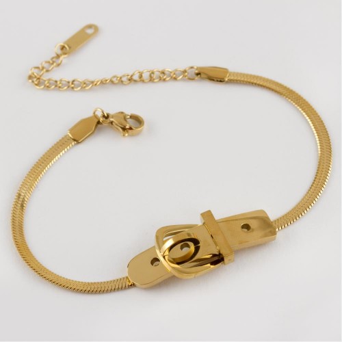 سوار لوكس معدني بشكل الحزام ,ذهبي ذو جودة عالية جدا 