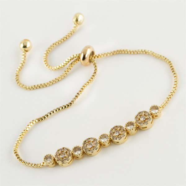 سوار رفع فاخر من حجر الزركون باللون الذهبي - جودة عالية جدا