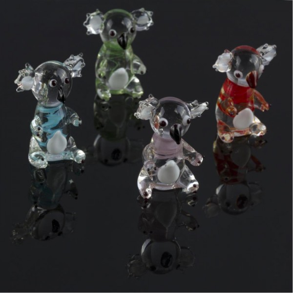 هدية - مجسم ديكوري من الزجاج على شكل  كوالا (3 سم)