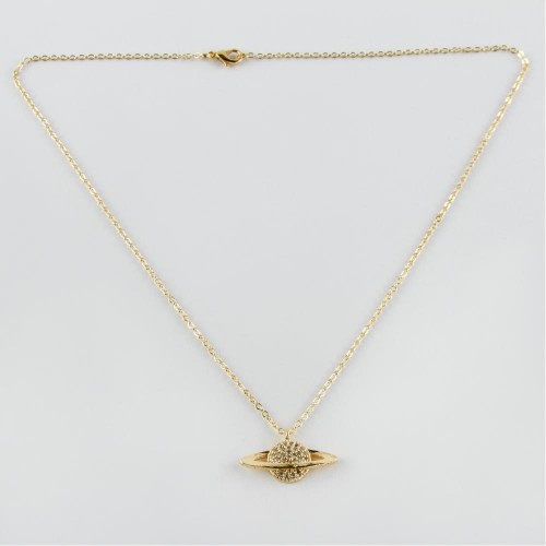 قلادة جوبيتر مجسم قلادة حجر الزركون الذهبي