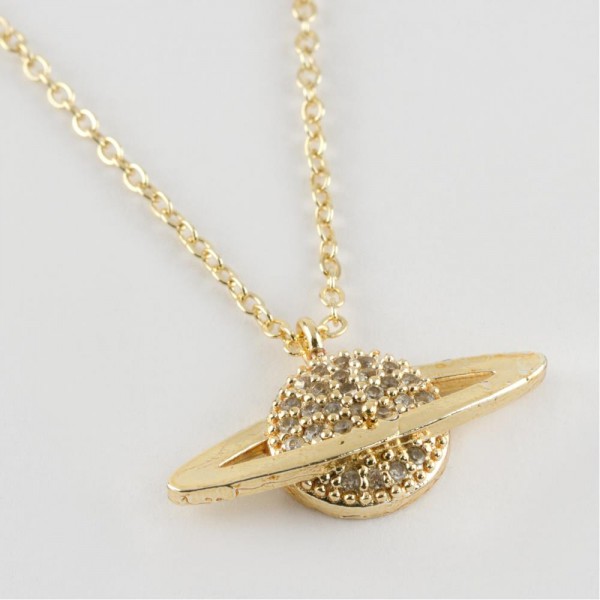 قلادة جوبيتر مجسم قلادة حجر الزركون الذهبي