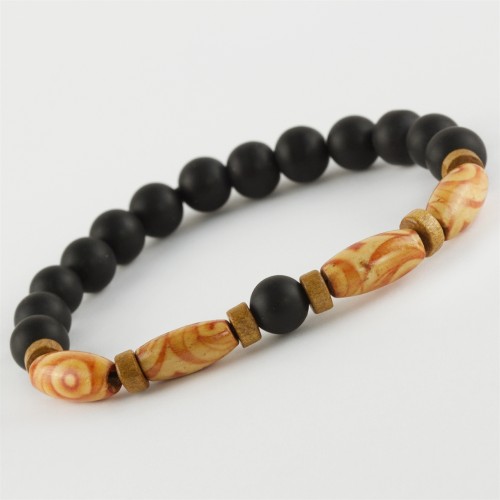 Onix Wooden Trend الموسم الجديد سوار الحجر الطبيعي