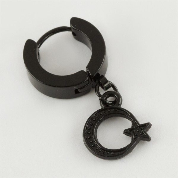 تراجي شعار  القمر والنجمة أقراط الصلب 1 قطعة