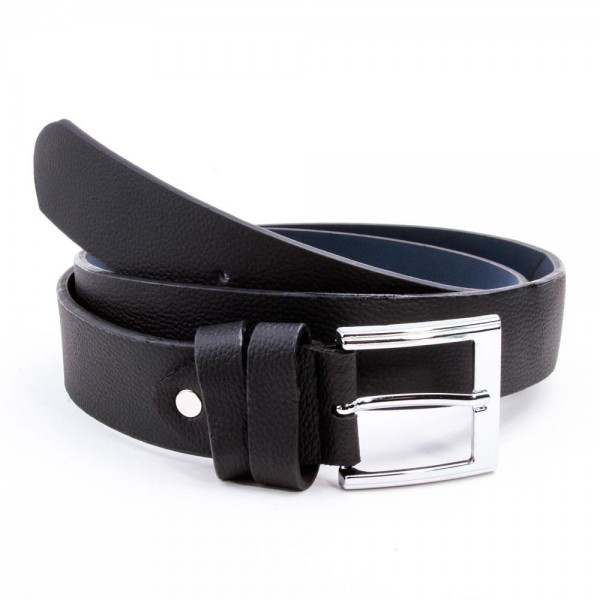 حزام جينز كلاسيك  يربط عن طريق  الشبك (4 سم) لون اسود 