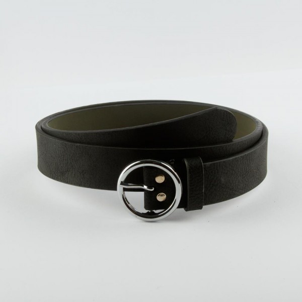 حزام من الجلد يربط عن طريق  الشبك (3 سم) لون اسود 