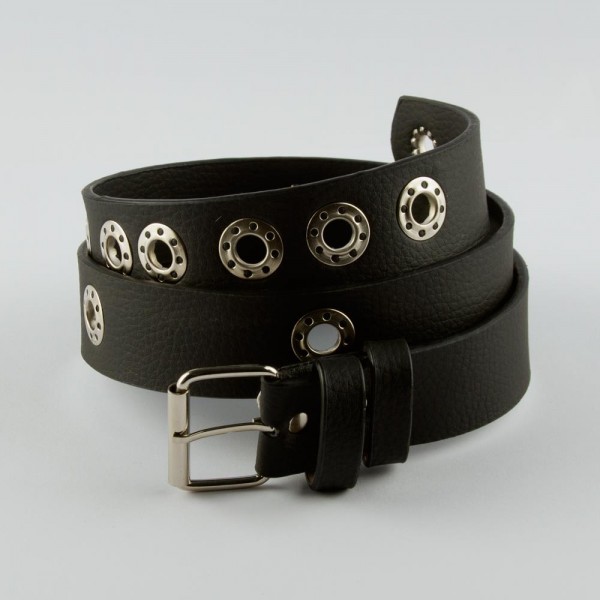 حزام من الجلد يربط عن طريق  الشبك (3 سم) لون اسود 