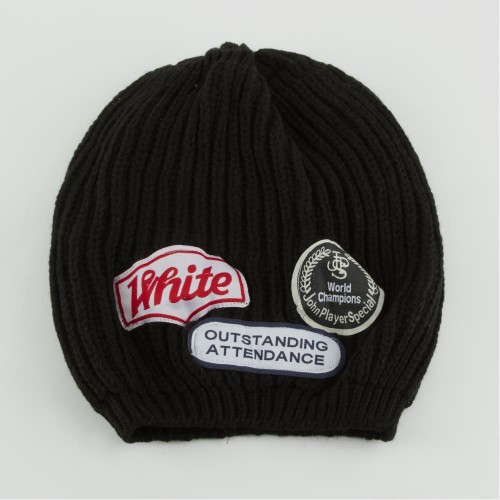 قبعة - كليتة صوف درجة ممتازة بنقشات حركية سوداء 