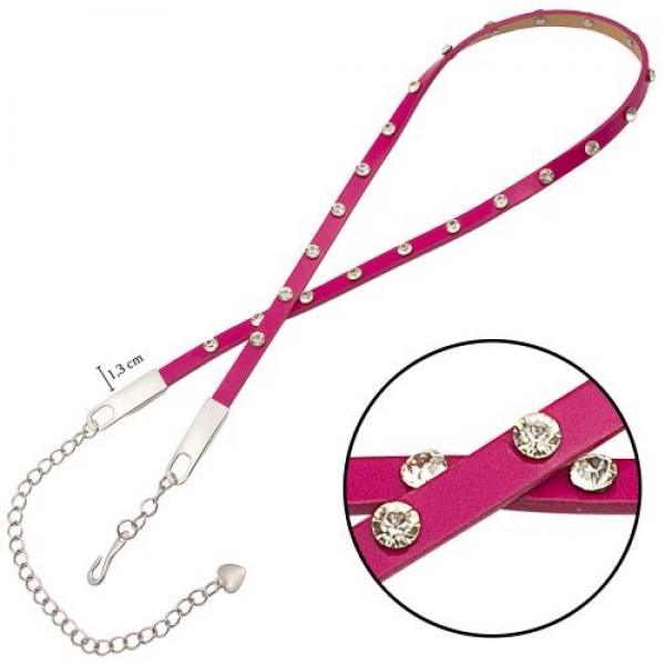 حزام من الجلد الكلاسيكي اللطيف الرفيع يربط عن طريق  التركيب (1.3 سم) 