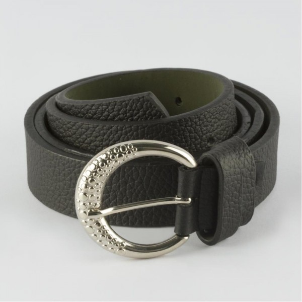 حزام جلد يربط عن طريق الشبك اسود 