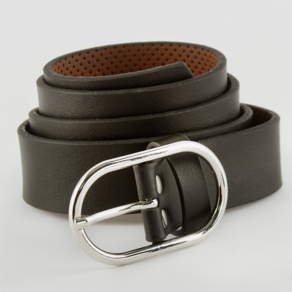 حزام جلد يربط عن طريق الشبك 3 سم مع مشبك بيضوي