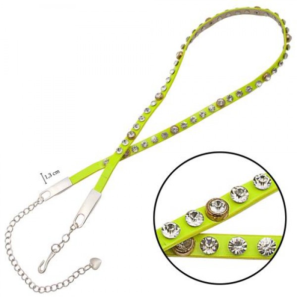 حزام من الجلد الكلاسيكي اللطيف الرفيع يربط عن طريق التركيب (1.3 سم)